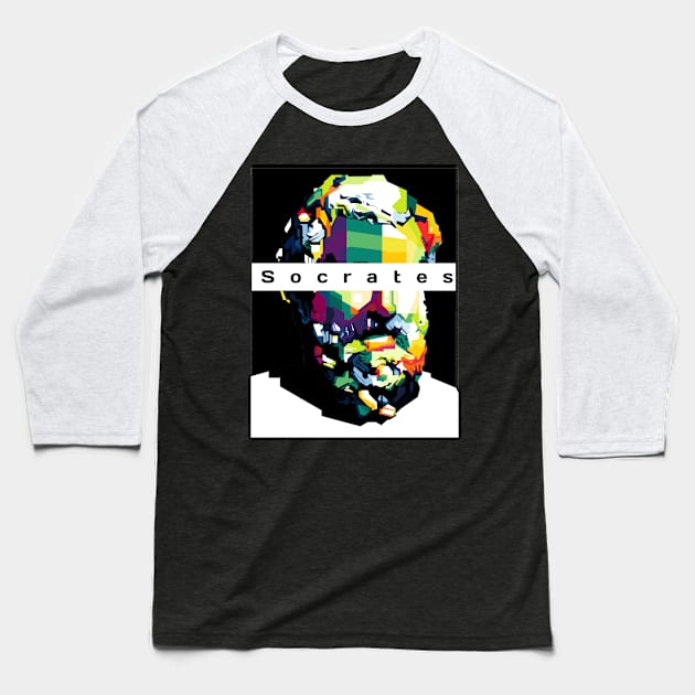 Socrates Baseball T-Shirt by WPAP46